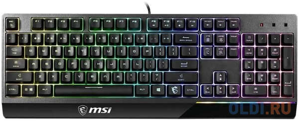 Gaming Keyboard MSI VIGOR GK30, Wired, Mechanical-like plunger switches. 6 zones RGB lighting with several lighting effects. Anti-ghosting Capability