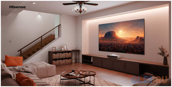 Телевизор LED Hisense 100″ Laser TV 100L5H черный 4K Ultra HD 100Hz DVB-T DVB-T2 DVB-C DVB-S DVB-S2 WiFi Smart TV 4346414934