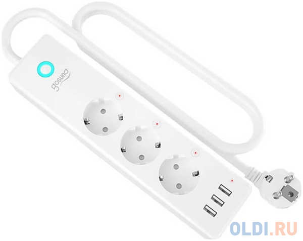 Умный сетевой фильтр Gosund Smart plug, 3 USB outlet, total 3.1A 3 sockets seperate controlled 4346416425