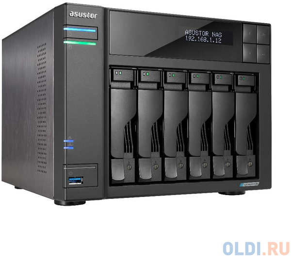 ASUSTOR AS6706T 6-Bay NAS/Media player/Intel Celeron N5105 2.0GHz up to 2.9GHz, 8GB SO-DIMM DDR4, noHDD(HDD,SSD),2xUSB3.2,HDMI ; 90IX01N1-BW3S60 4346416768