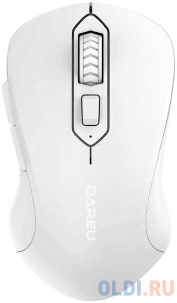 Мышь беспроводная Dareu LM115B Full White (полностью белый), DPI 800/1200/1600, подключение: ресивер 2.4GHz + Bluetooth, размер 107x59x38мм 4346418327