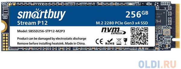Smart Buy Smartbuy M.2 SSD 256Gb Stream P12 SBSSD256-STP12-M2P3 NVMe PCIe3
