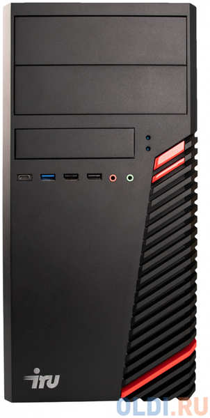 Компьютер iRU Home 310H5SM, Intel Core i3 10105F, DDR4 16ГБ, 240ГБ(SSD), NVIDIA GeForce GT1030 - 2048 Мб, Free DOS, [1911445]