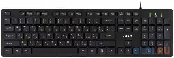 Клавиатура Acer OKW122, USB, [zl.kbdee.00c]
