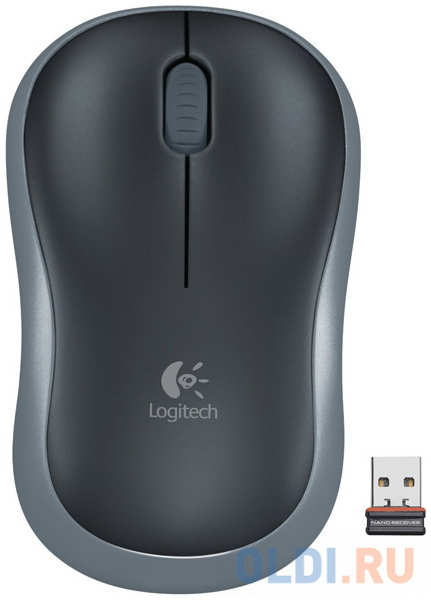 Мышь беспроводная Logitech M185 серый USB + радиоканал 4346423662