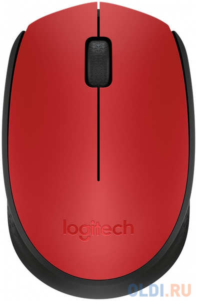 Мышь беспроводная Logitech M170 красный USB + радиоканал 4346423668