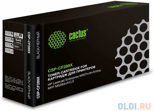 Картридж лазерный Cactus CSP-CF289X черный (10000стр.) для HP LJ M507/MFP M528 4346424467