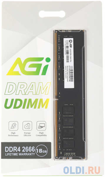 Оперативная память для компьютера AGI AGI266616UD138 DIMM 16Gb DDR4 2666 MHz AGI266616UD138 4346425707