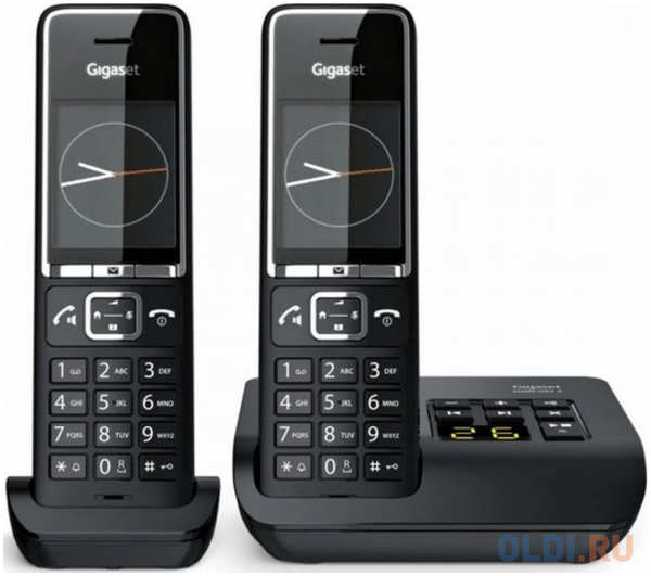 Р/Телефон Dect Gigaset Comfort 550A DUO RUS черный (труб. в компл.:2шт) автооветчик АОН 4346426054