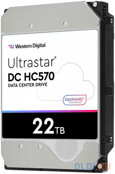 Western Digital 3.5″ 22TB WD Ultrastar DC HC570 SAS 12Gb/s, 7200rpm, 512MB, 0F48052, 512e/4Kn, CMR, Helium, Bulk