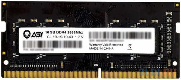 Оперативная память для ноутбука AGI AGI266616SD138 SO-DIMM 16Gb DDR4 2666 MHz AGI266616SD138