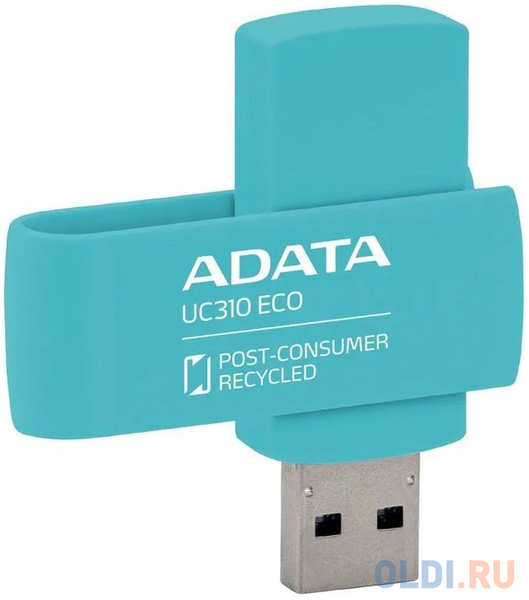 Флеш Диск A-DATA 64GB UC310E, USB 3.2, зеленый 4346432236