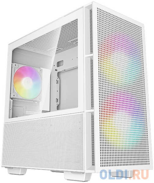 Deepcool CH360 WH без БП, боковое окно (закаленное стекло), 2x140мм ARGB LED вентилятор спереди и 1x120мм ARGB LED вентилятор сзади, белый, mATX 4346432551