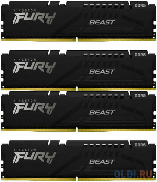 Оперативная память для компьютера Kingston Fury Beast DIMM 64Gb DDR5 6000 MHz KF560C40BBK4-64