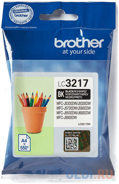 Картридж BROTHER LC3217BK MFC-J6930DW черный 4346432808