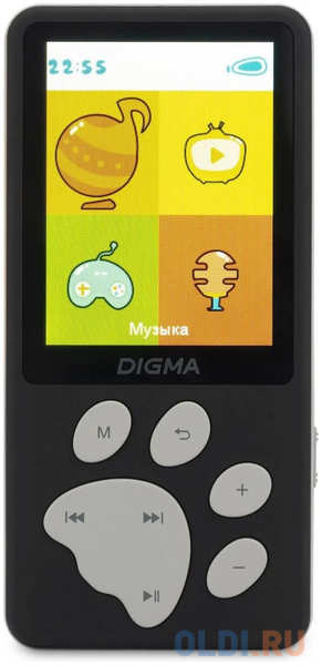 Плеер Hi-Fi Flash Digma S5 8Gb //2.4″/FM/microSD/microSDHC