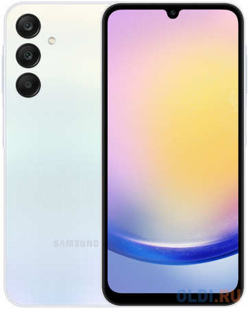 Смартфон Samsung SM-A256E Galaxy A25 256Gb 8Gb голубой моноблок 3G 4G 2Sim 6.5″ 1080x2340 Android 14 50Mpix 802.11 a/b/g/n/ac NFC GPS GSM900/1800 4346436601