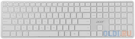 Клавиатура Acer OKR301 белый/серебристый USB беспроводная BT/Radio slim Multimedia (ZL.KBDEE.015) 4346436630