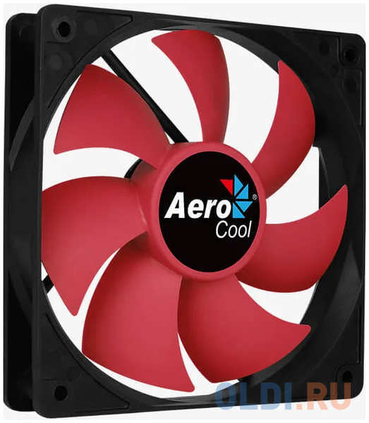 Вентилятор для корпуса Aerocool Force 12 PWM Red blade (120x120x25mm, 4-pin PWM, 500-1500 об/мин, 18.2-27.5dB) (4718009158030) 4346436760