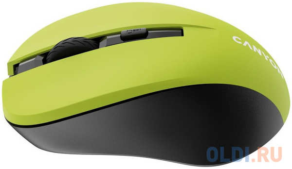 CANYON MW-1, Yellow 2.4GHz wireless optical mouse with 3 buttons, 800/1200/1600 DPI adjustable 4346438403