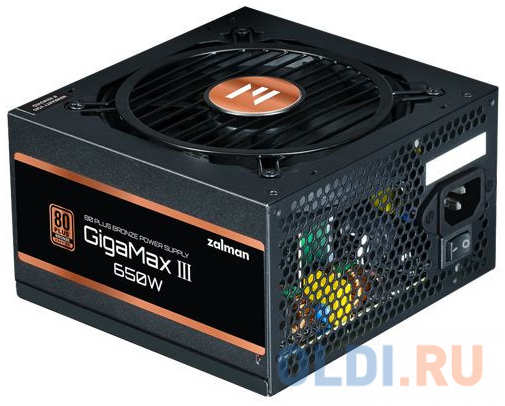 Zalman ZM650-GV3, 650W, ATX12V v3.0, Gen 5.0, APFC, 12cm Fan, 80+ Bronze, Retail