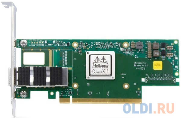 Mellanox MCX653105A-ECAT-SP ConnectX®-6 VPI adapter card, 100Gb/s (HDR100, EDR IB and 100GbE), single-port QSFP56, PCIe3.0/4.0 x16, tall bracket, single pack 4346443029