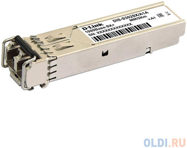 D-Link S302SX/A1A Промышленный SFP-трансивер с 1 портом 1000Base-SX+ для многомодового оптического кабеля (до 2 км) (439476) 4346443189