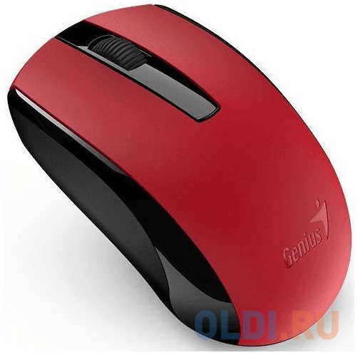 Мышь беспроводная Genius ECO-8100 красная , 2.4GHz, BlueEye 800-1600 dpi, аккумулятор NiMH new package