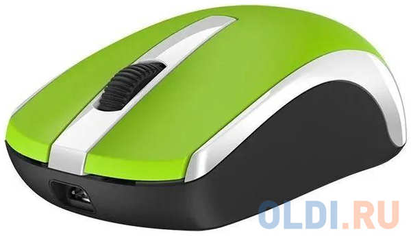 Мышь беспроводная Genius ECO-8100 зеленая (Green), 2.4GHz, BlueEye 800-1600 dpi, аккумулятор NiMH new package 4346443377