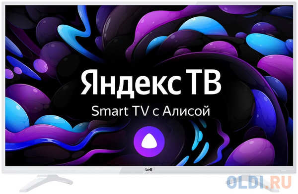 Телевизор LED 43″ LEFF 43F541T белый 1920x1080 60 Гц Smart TV Wi-Fi VGA 3 х HDMI 2 х USB RJ-45 4346443388