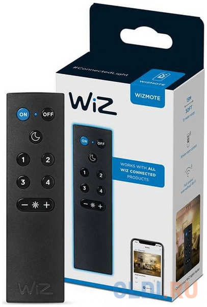 Пульт WiZ Remote Control с батарейками, 50 000 циклов включений/выключений 4346443607