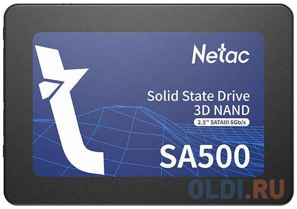 Накопитель SSD Netac SATA III 256Gb NT01SA500-256-S3X SA500 2.5