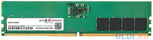Оперативная память для компьютера Transcend JM4800ALG-8G DIMM 8Gb DDR5 4800 MHz JM4800ALG-8G 4346445036