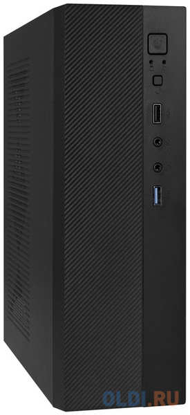 Корпус Desktop ExeGate MI-301U-250 (mATX/mini-ITX, 1U-F250S 4см, 1*USB+1*USB3.0, аудио, черный) 4346445790