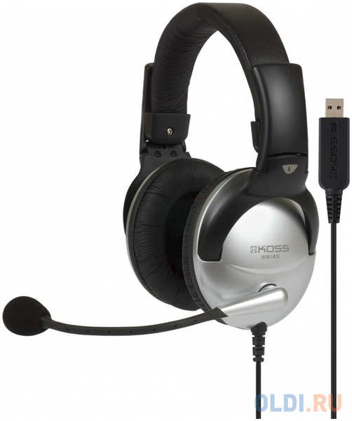 Наушники с микрофоном Koss SB45-USB черный/серебристый 2.4м мониторные оголовье (15116464) 4346446724