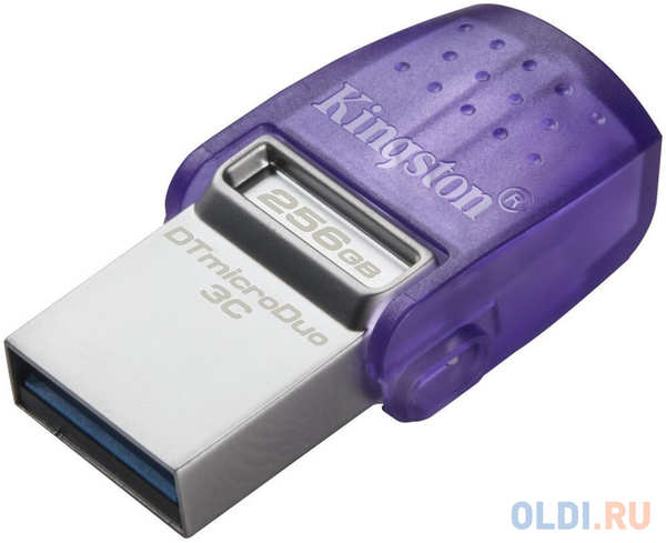 Флешка 256Gb Kingston DataTraveler microDuo 3C G3 USB Type-C USB 3.2 фиолетовый 4346447355