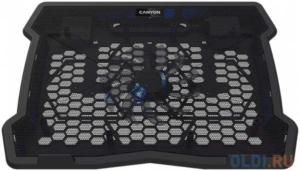 CANYON Cooling stand single fan with 2x2.0 USB hub, support up to 10”-15.6” laptop, ABS plastic and iron, Fans dimension:125*125*15mm(1pc), DC 5V, fan 4346448538