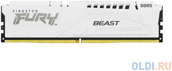 Оперативная память для компьютера Kingston Fury Beast White DIMM 64Gb DDR5 5600 MHz KF556C40BWK2-64 4346450264