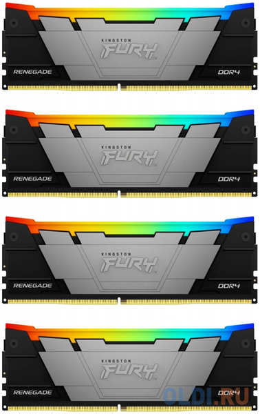 Оперативная память для компьютера Kingston Fury Renegade RGB DIMM 32Gb DDR4 3600 MHz KF436C16RB2AK4/32 4346450280