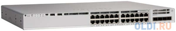 Cisco Catalyst 9200L 24-port full PoE+, 4x10Gb uplink, PS 1x600W, Network Essentials, PoE+ 370/740W , C9200L-24P-4X-E