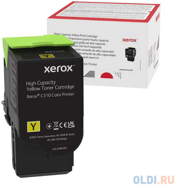 Желтый картридж с тонером емкости (5 500 страниц) Xerox C310/C315 Xerox Toner Yellow mit hoher Xapazit t (006R04367) 4346456117