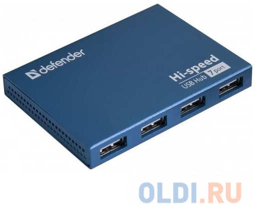 Концентратор USB 2.0 Defender SEPTIMA SLIM (7 портов, БП 2A) 434645617