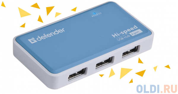 Концентратор USB 2.0 Defender QUADRO POWER (4 порта, БП) 434645625