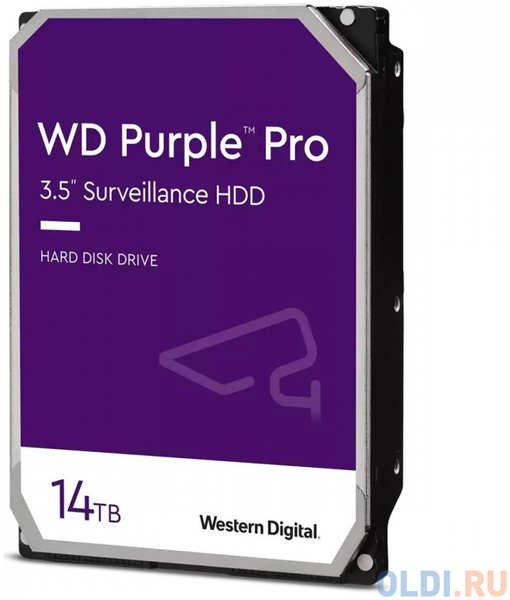 Western Digital Жесткий диск/ HDD WD SATA3 14Tb Purple 7200 512Mb 1 year warranty (replacement WD141PURP, WD140PURZ) 4346456296