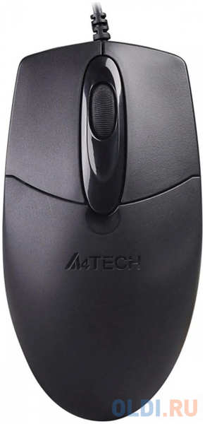 Мышь A4Tech OP-720S черный оптическая (1200dpi) silent USB (2but) 4346459235