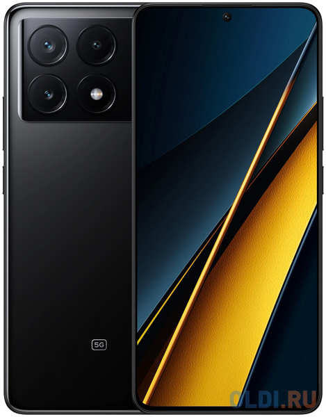 POCO X6 Pro 5G Black (2311DRK48G), 16,9 cm (6.67″) 20:9 2712 x 1220, 1x3.35 ГГц Cortex-A715 + 3x3.2 ГГц Cortex-A715 + 4x2.2 ГГц Cortex-A510, 8 Co 4346459845