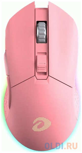 Мышь игровая беспроводная Dareu EM901 Pink (розовый), DPI 600-10000, подсветка RGB, подключение: проводное+2.4GHz, размер 125x67x39мм 4346460690