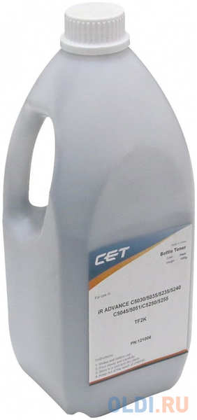 Тонер Cet TF2-K CET121006 черный бутылка 1000гр. для принтера CANON iR ADVANCE C5051/C5030 4346461147