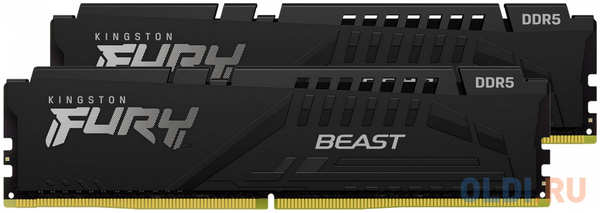 Оперативная память для компьютера Kingston FURY Beast DIMM 64Gb DDR5 5600 MHz KF556C40BBK2-64 4346462146