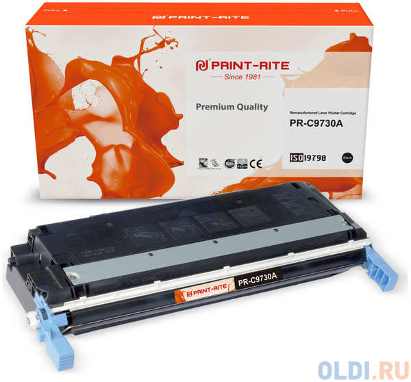 Картридж лазерный Print-Rite TRH214BPU1J PR-C9730A C9730A черный (13000стр.) для HP CLJ 5500/5550 4346462985